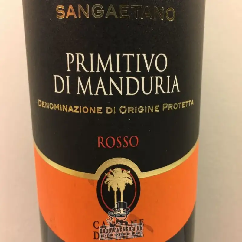 Vang Ý Due Palme Sangaetano Primitivo Thượng hạng