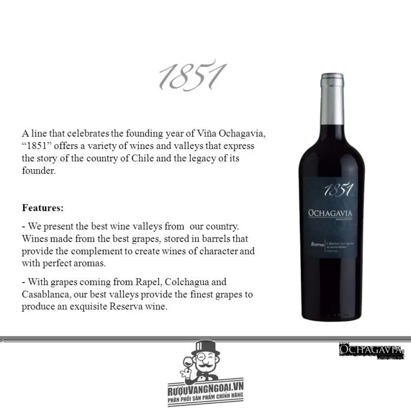 Vang Chile OCHAGAVIA 1851 Cabernet Sauvignon
