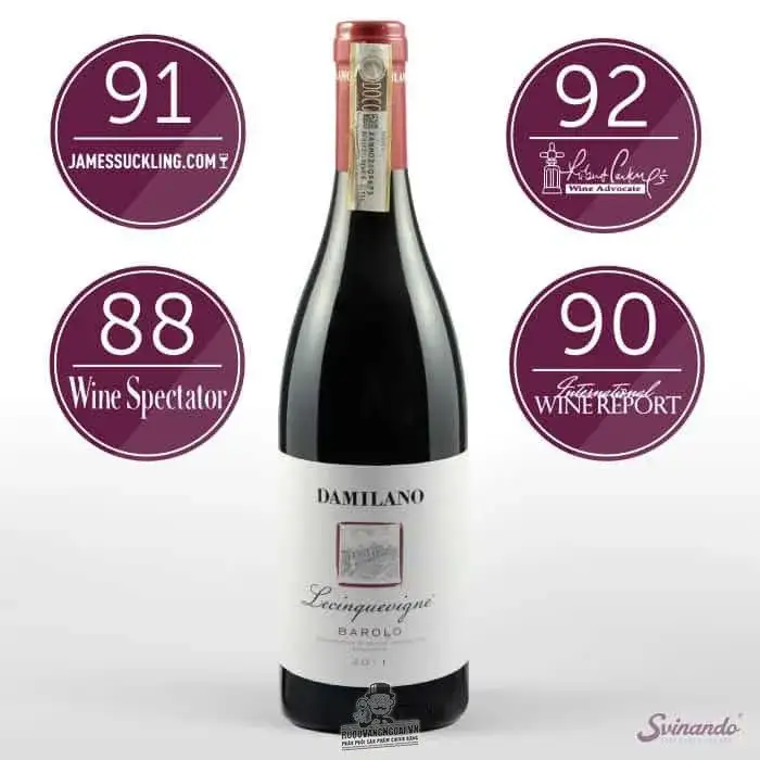 Vang Ý Damilano Barolo Lecinquevigne