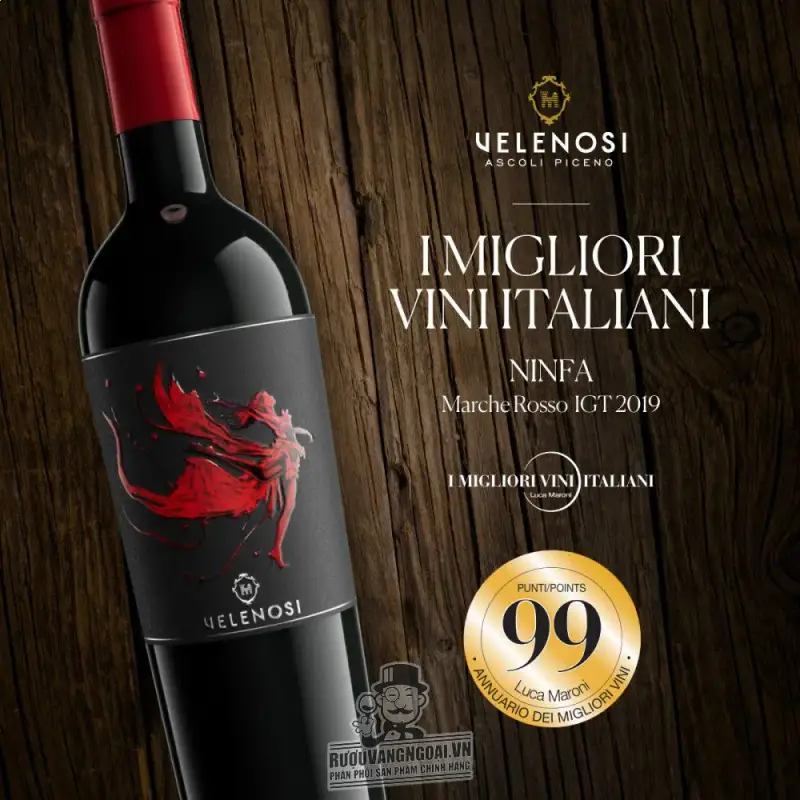 Mua ruou vang y velenosi ninfa marche igt rosso giá rẻ tại Hà Nội