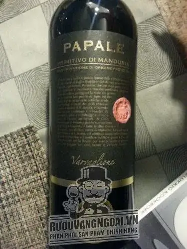 Vang ý PAPALE Primitivo di Manduria