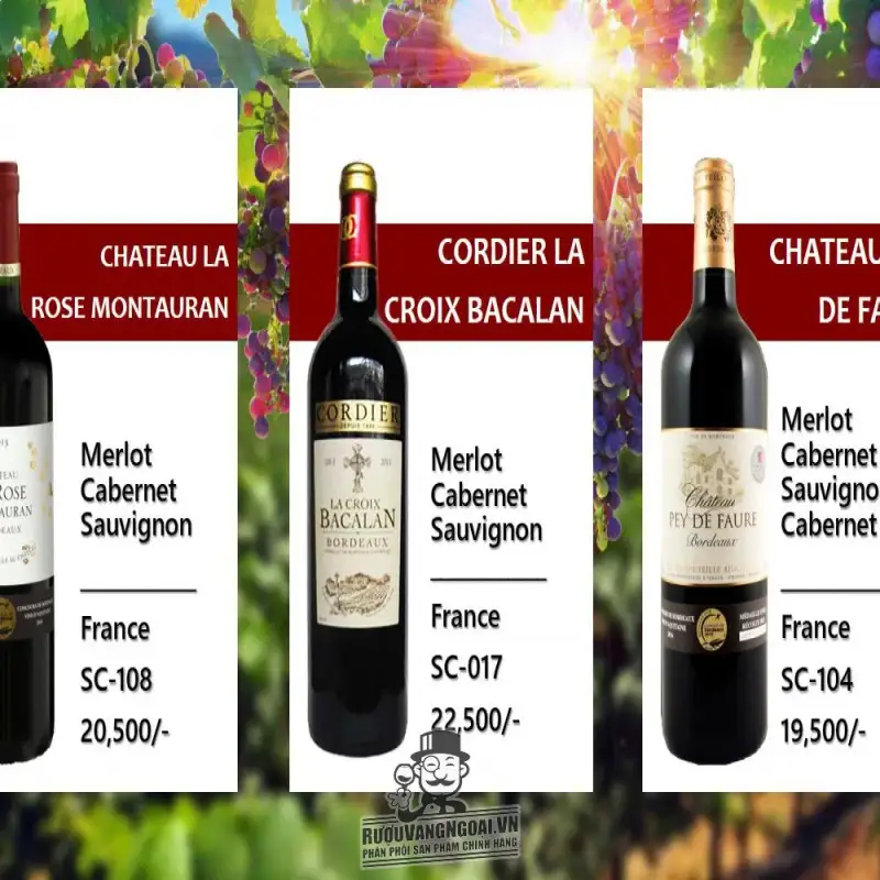 Địa chỉ bán vang phap cordier la croix bacalan bordeaux merlot giá rẻ tại Sài Gòn