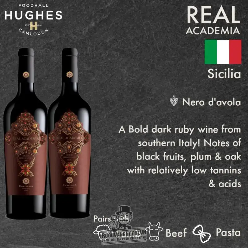 Địa chỉ mua vang y real academia nativ sicilia nero d avola doc giá rẻ nhất