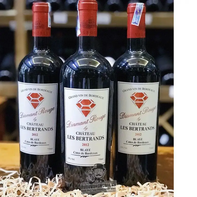Vang Pháp Chateau Les Bertrands Diamant Rouge thượng hạng