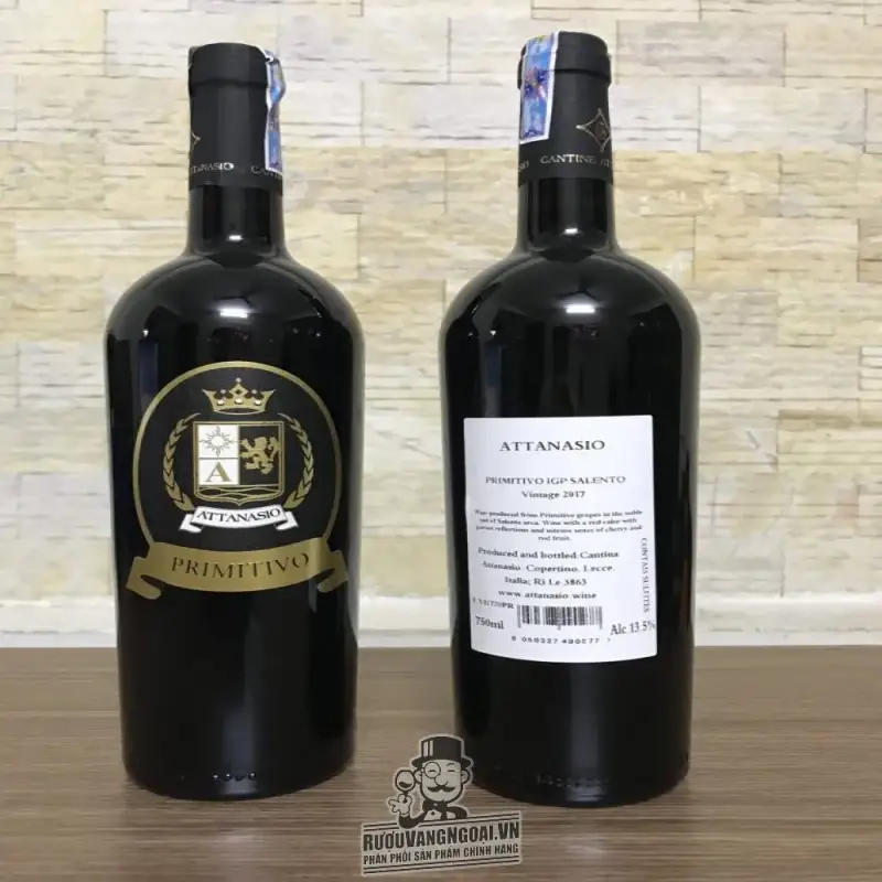 Vang Ý ATTANASIO PRIMITIVO - Vang Ý ATTANASIO NEGROAMARO