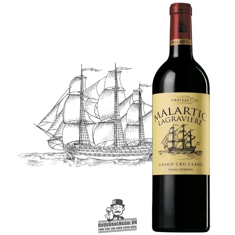 Vang Pháp Chateau Malartic Lagraviere Pessac Leognan (Đỏ - Trắng)