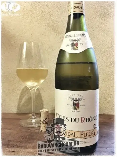 Vang Pháp COTES DU RHONE VIDAL FLEURY BLANC
