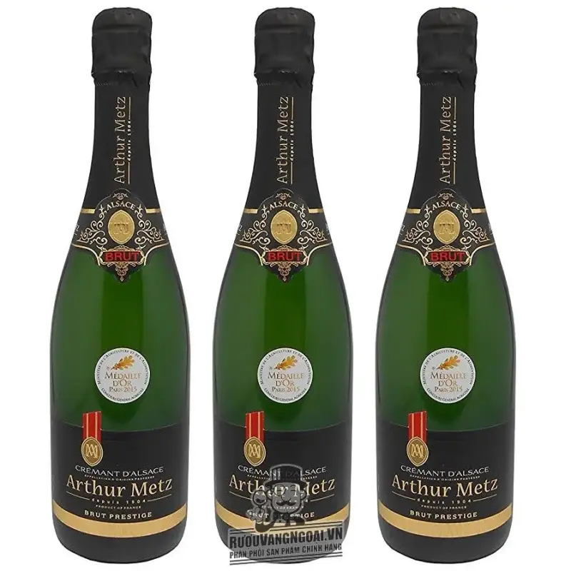 Vang nổ Pháp Arthur Metz Cremant D‘Alsace Brut Medaille Chính Hãng