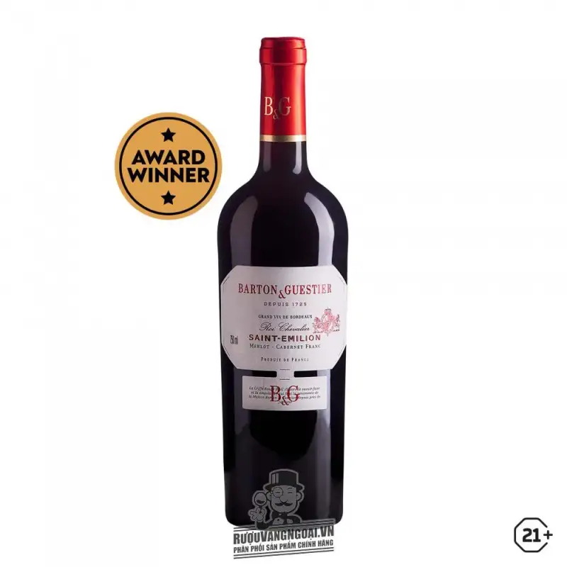 Vang Pháp Barton Guestier Saint Emilion Roi Chevalier uống ngon
