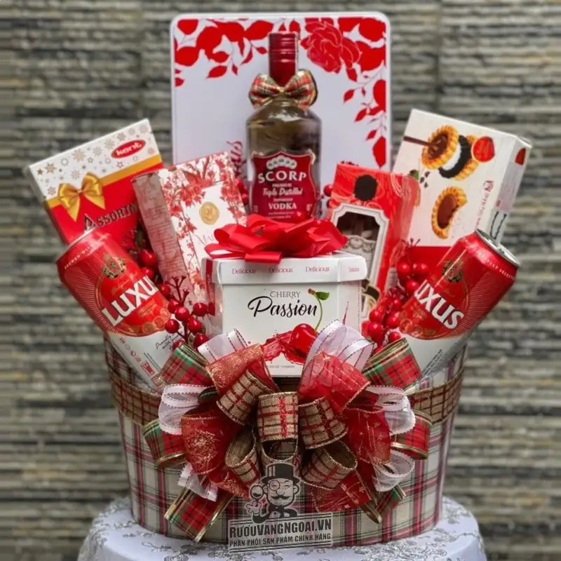 Mua Giỏ Quà Tết Rượu Vodka Scorp ở đâu giá rẻ nhất
