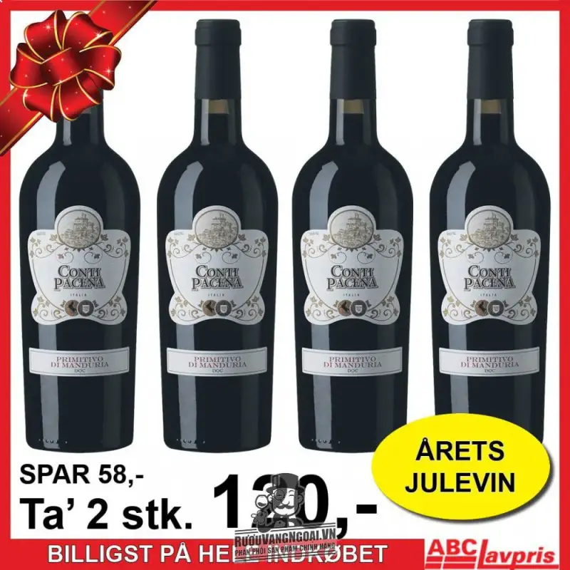 Mua vang y conti pacena primitivo di manduria doc giá rẻ tại Sài Gòn