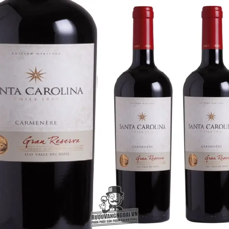 Vang Chile Santa Carolina Gran Reserva Carmenere, Cabernet Sauvignon, syrah