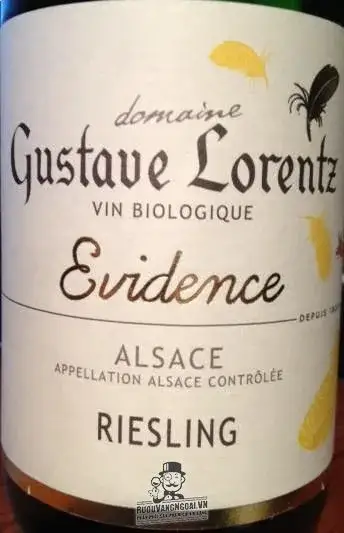 Vang Pháp Gustave Lorentz Evidence Riesling Alsace