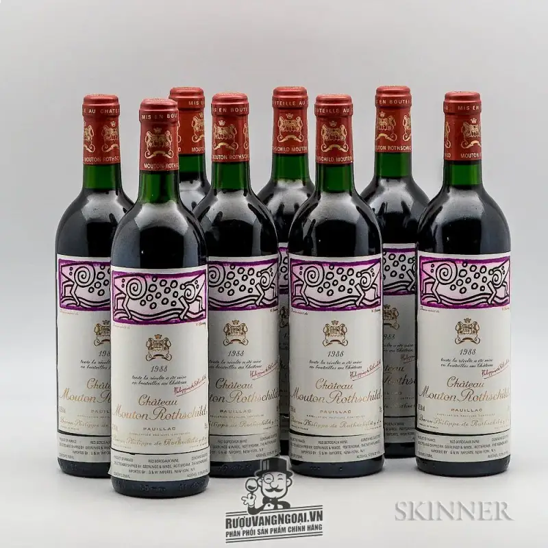VANG PHÁP CHATEAU MOUTON ROTHSCHILD 1988 1989