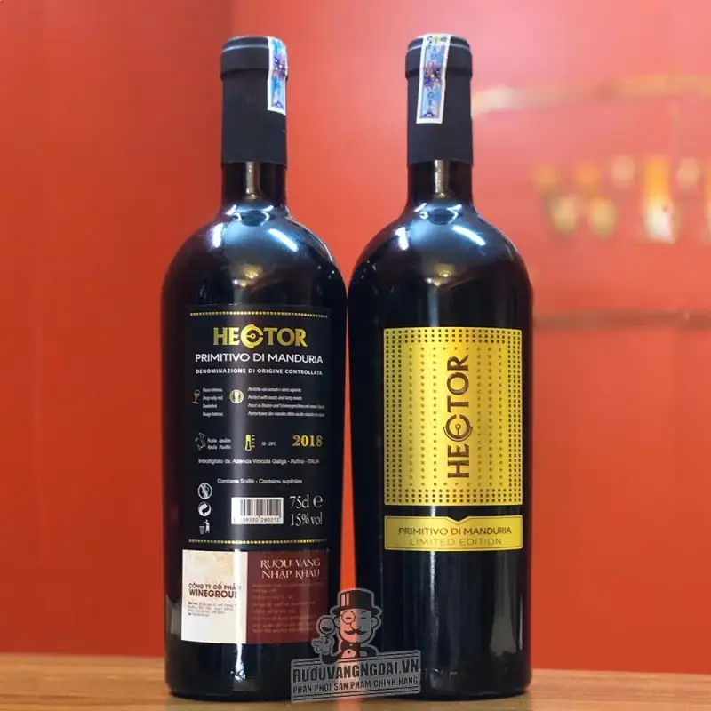 Rượu Vang Hector Primitivo Di Manduria Limited Edition cao cấp