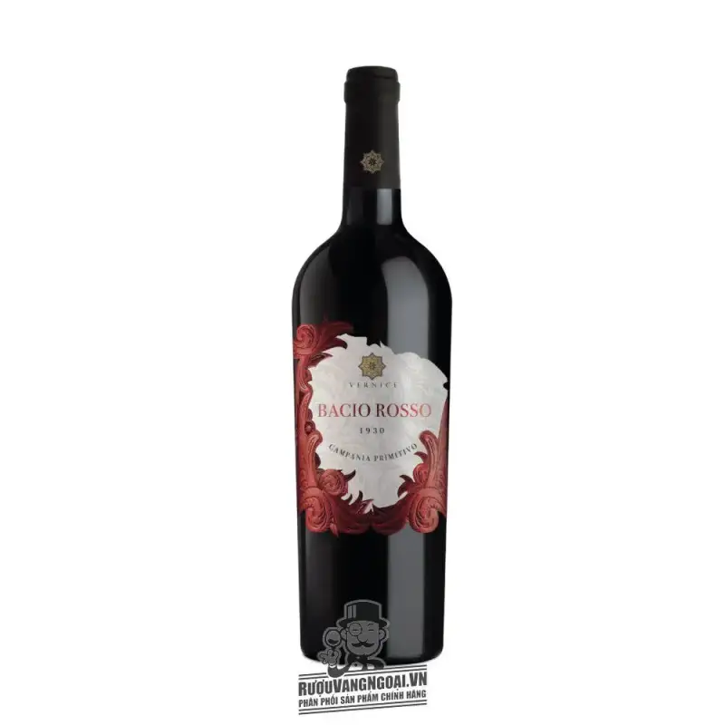 Vang Ý Bacio Rosso Vernice Primitivo Campania 97 điểm