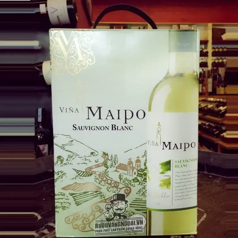 Vang Chile Vina Maipo Sauvignon Blanc Bịch 3L