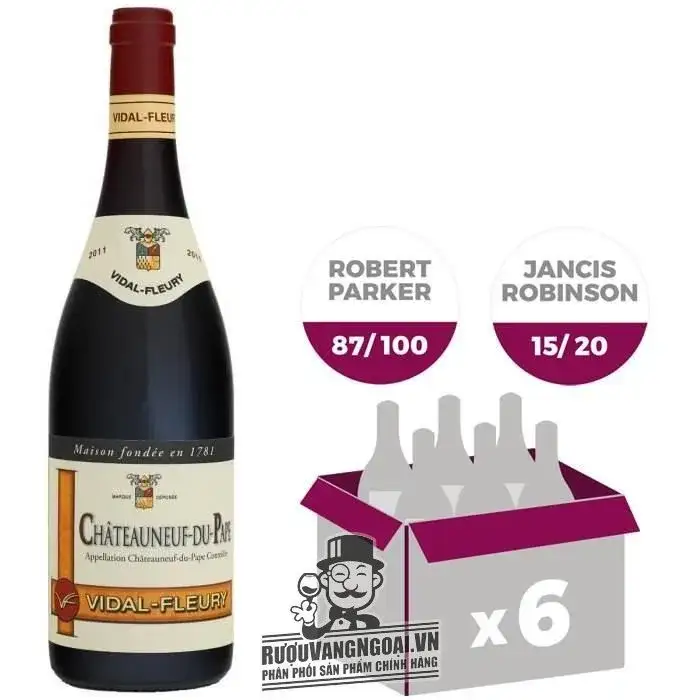 Vang Pháp CHATEAUNEUF DU PAPE VIDAL FLEURY