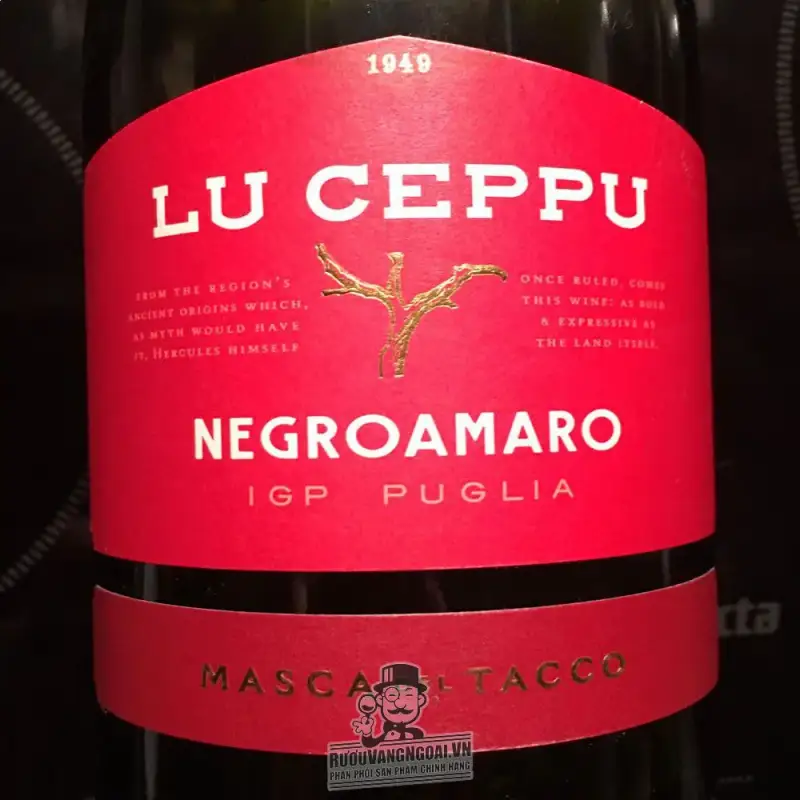 Giá ruou vang y masca del tacco lu ceppu negroamaro igp puglia