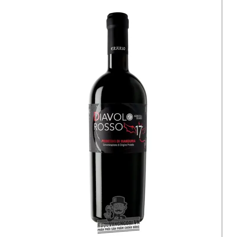 Vang Ý 17 độ Diavolo Rosso Primitivo di Manduria