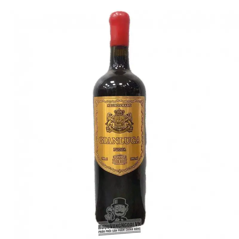 Rượu vang Ý GIANLUCA NEGROAMARO PULGIA 16 độ uống ngon