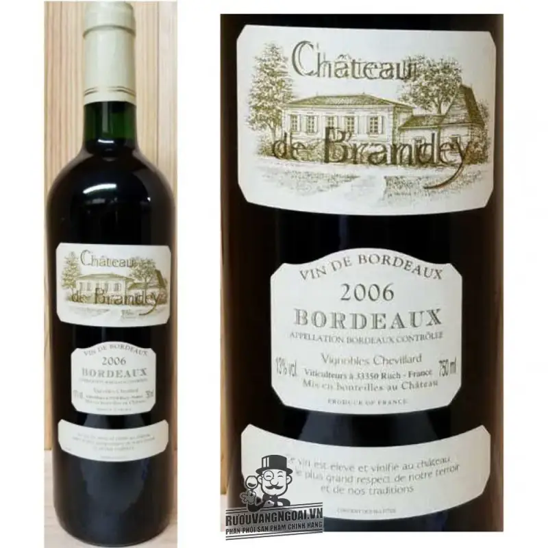 vang phap chateau de brandey bordeaux giá bao nhiêu