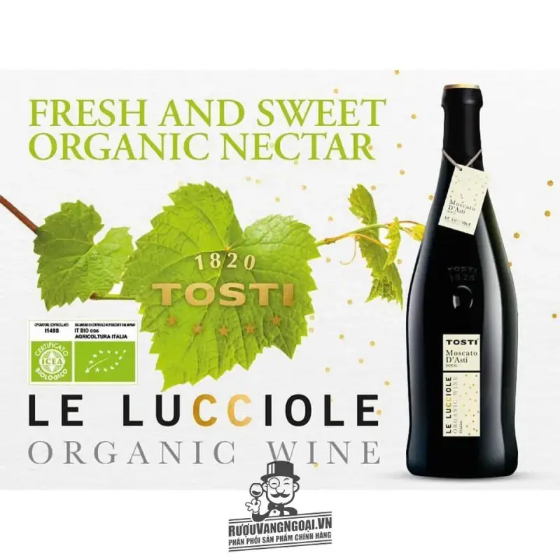 Giá ruou vang y tosti le luccione moscato dasti organic