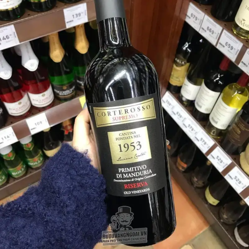 Địa chỉ bán vang y corterosso supremo riserva giá rẻ tại Hà Nội