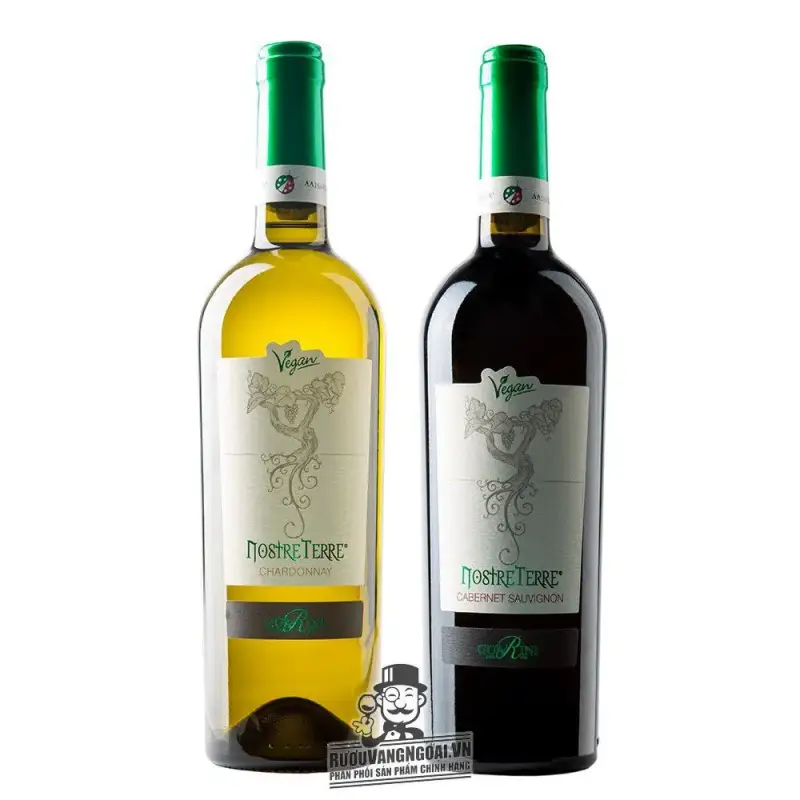 Vang Ý Nostre Terre Varietal Vegan Đỏ - Trắng