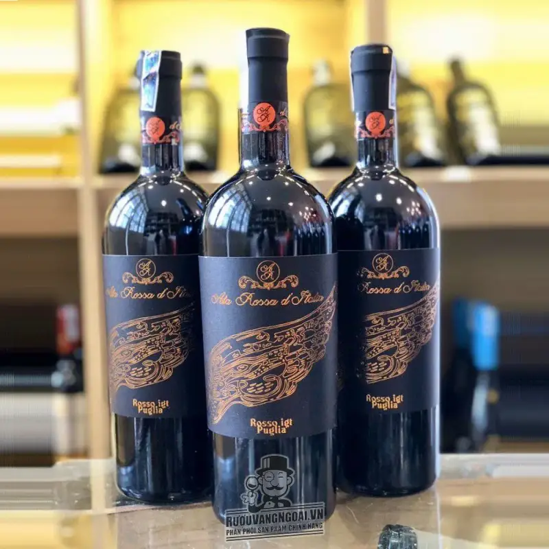 Vang Ý ALA ROSSO DITALIA PUGLIA Vang cánh công 16 độ