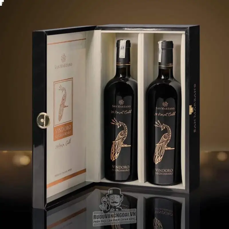 Rượu vang Vindoro Gold Con công vàng cao cấp