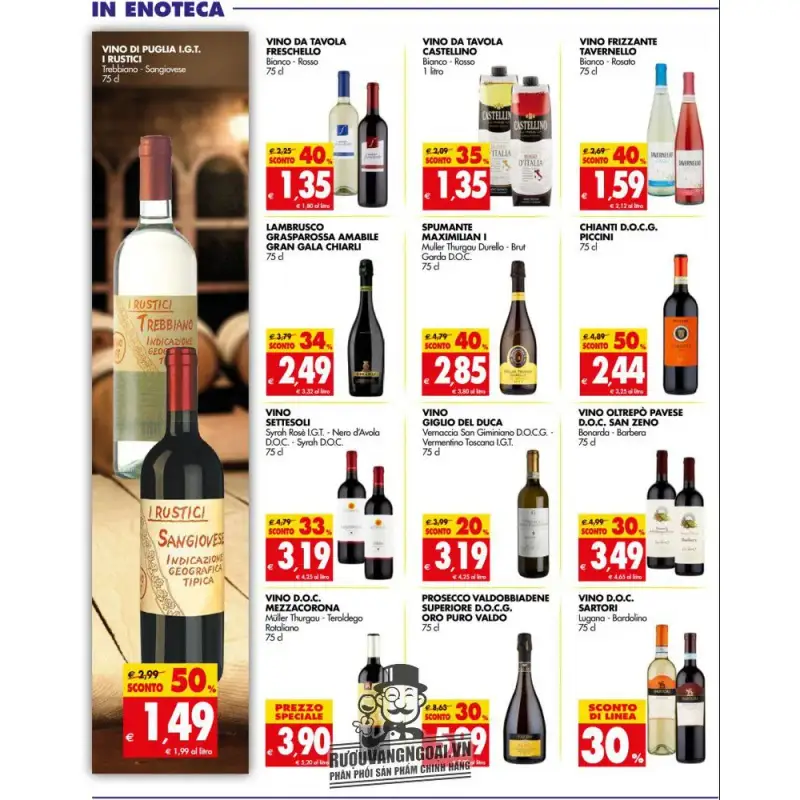 Mua ruou vang i rustici sangiovese puglia igt giá rẻ tại Sài Gòn