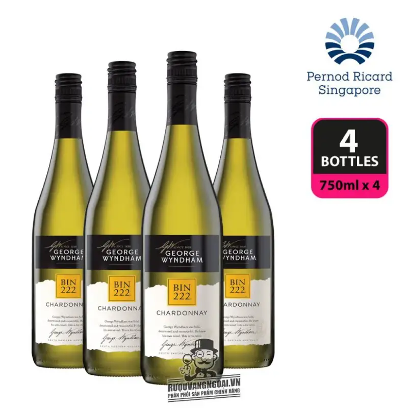 Rượu vang Bin 222 George Wyndham Chardonnay cao cấp
