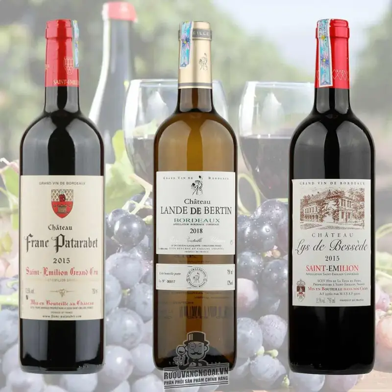Vang Pháp CHATEAU LANDE DE BERTIN BORDEAUX ĐỎ - TRẮNG