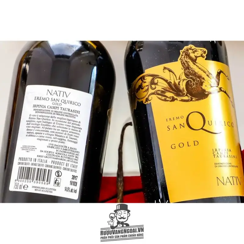 Vang Ý Eremo San Quirico Gold Nativ 99 điểm Cao cấp