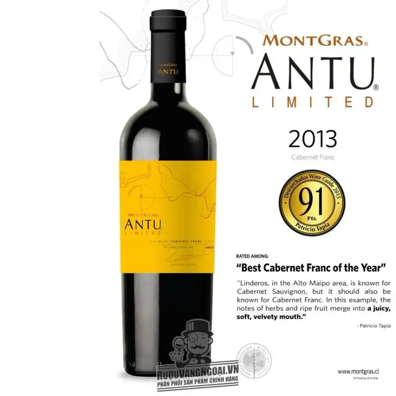 Vang chile Montgras Antu Limited Cabernet Franc