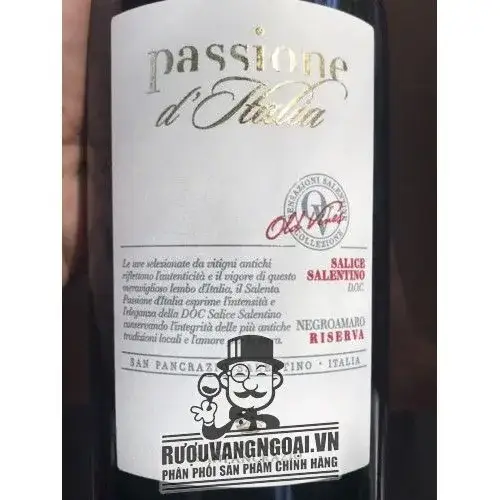 Vang Ý PASSIONE D‘ITALIA SALICE SALENTINO NEGROAMARO RISERVA
