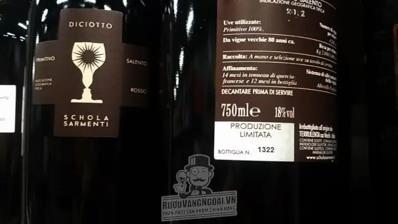 Kết quả hình ảnh cho diciotto primitivo