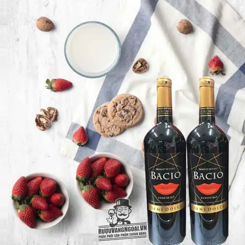 Rượu Vang Ngọt BACIO SEMI DOLCE uống ngon