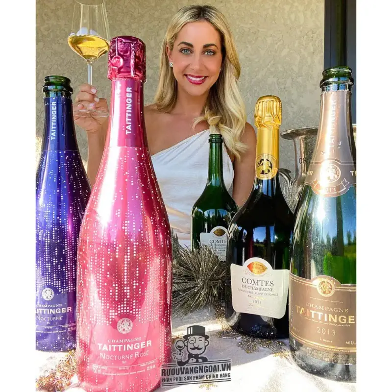Mua ruou champagne taittinger nocturne rose city lights giá rẻ tại Sài Gòn