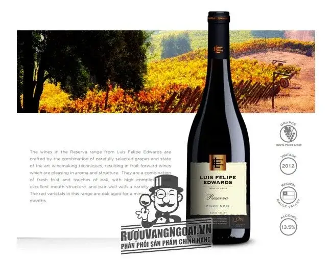 Vang Chile Luis Felipe Edwards Reserva Pinot Noir