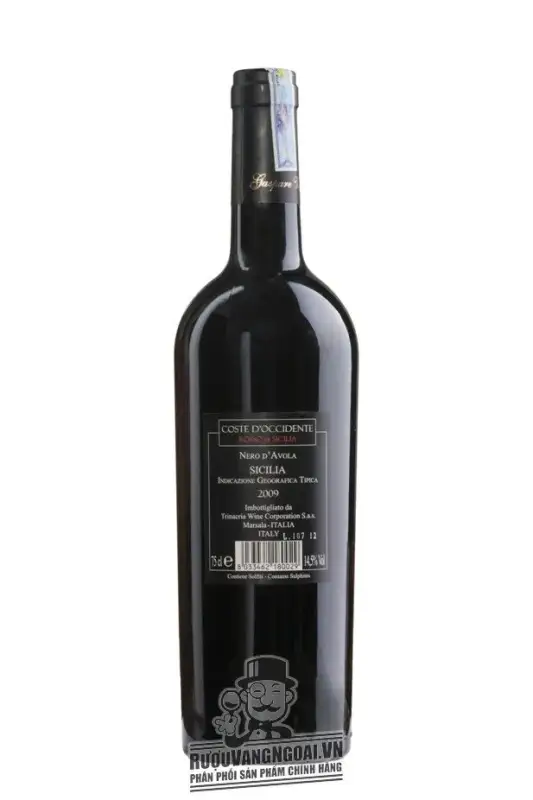 Vang Ý Gaspare Vinci D’occidente Nero d’Avola 2009