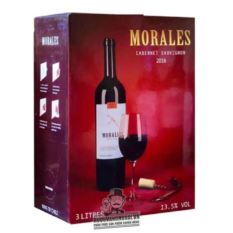 Rượu Vang Bịch Chile Morales 3L uống ngon