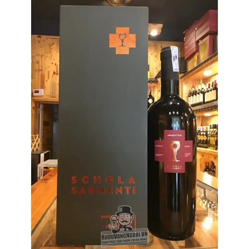 Vang Ý Schola Sarmenti Armentino Rosso Salento