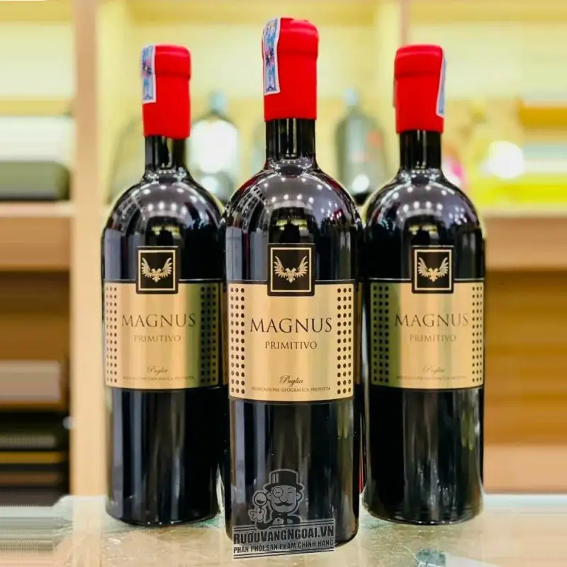 Rượu Vang Ý MAGNUS PRIMITIVO PUGLIA uống ngon