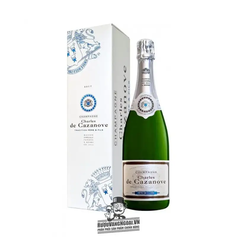 Mua ruou champagne charles de cazanove brut tete de cuvee giá rẻ tại Sài Gòn