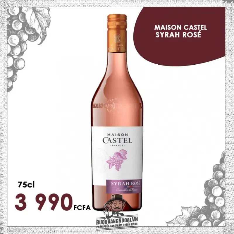 Giá vang phap maison castel syrah rose
