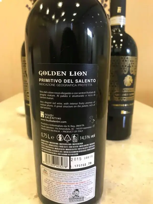 Vang Ý Golden Lion Primitivo Del Salento