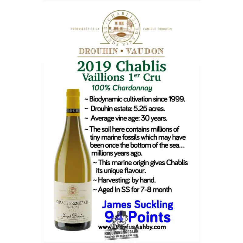 Mua vang phap chablis premier cru montmains joseph drouhin giá rẻ tại Sài Gòn