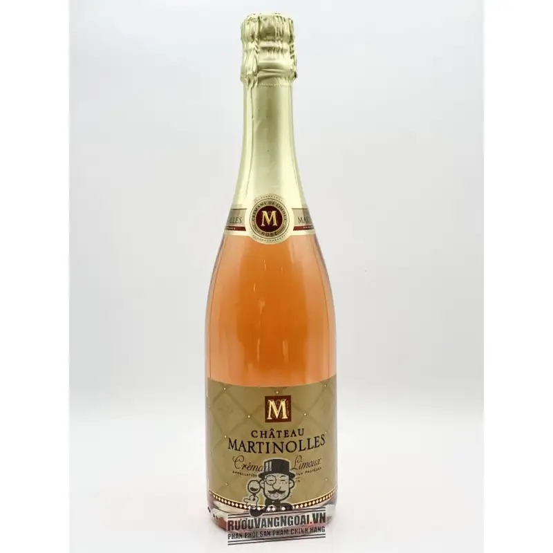 Vang nổ Pháp Chateaux Martinolles Cremant De Limoux Rose uống ngon